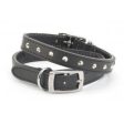 Ancol Leather Collar Studded Black 28-36cm size 3 Online Sale