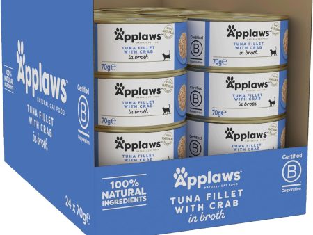 Applaws Cat Tin Tuna & Crab 70g x 24 Online Hot Sale