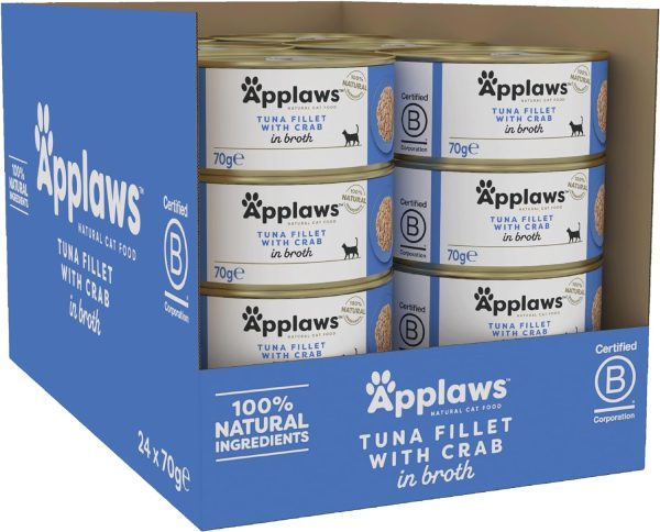 Applaws Cat Tin Tuna & Crab 70g x 24 Online Hot Sale