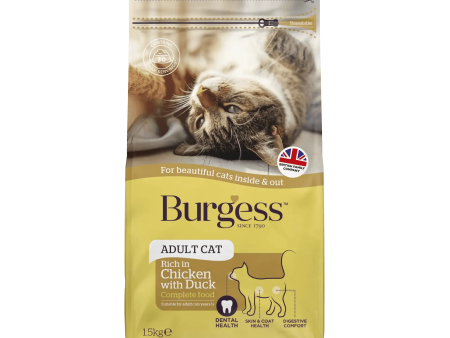 Burgess Adult Cat Chicken & Duck 1.5kg Online now