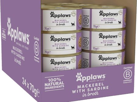 Applaws Cat Tin Mackerel & Sardine 70g x 24 Discount