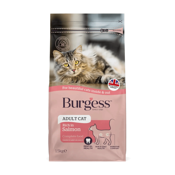 Burgess Adult Cat Scottish Salmon 1.5kg For Sale