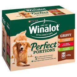 Winalot Pouch Perfect Portions Beef & Chicken & Lamb in Gravy 12 Pack 100g on Sale