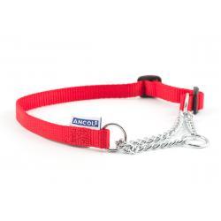 Ancol Nylon Check Chain Collar Red 35-45cm Size 2-4 35-45cm size2-4 Online Hot Sale