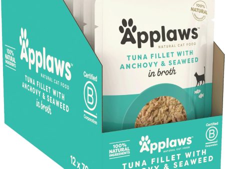 Applaws Cat Pouch Tuna Fillet and Whole Anchovy 70g x 12 Cheap