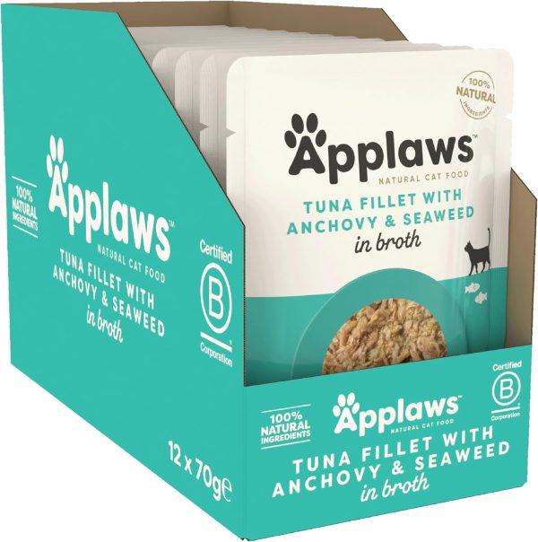 Applaws Cat Pouch Tuna Fillet and Whole Anchovy 70g x 12 Cheap