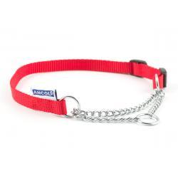 Ancol Nylon Check Chain Collar Red 25-35cm Size 1-2 25-35cm size1-2 on Sale