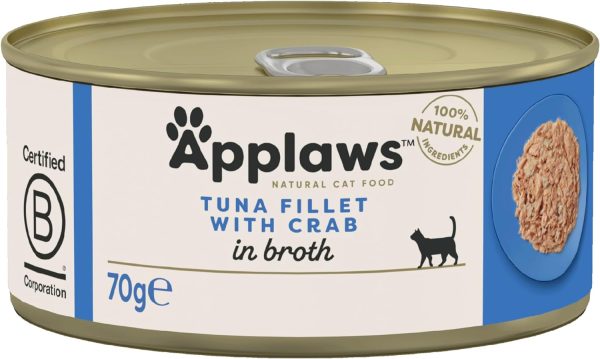 Applaws Cat Tin Tuna & Crab 70g x 24 Online Hot Sale