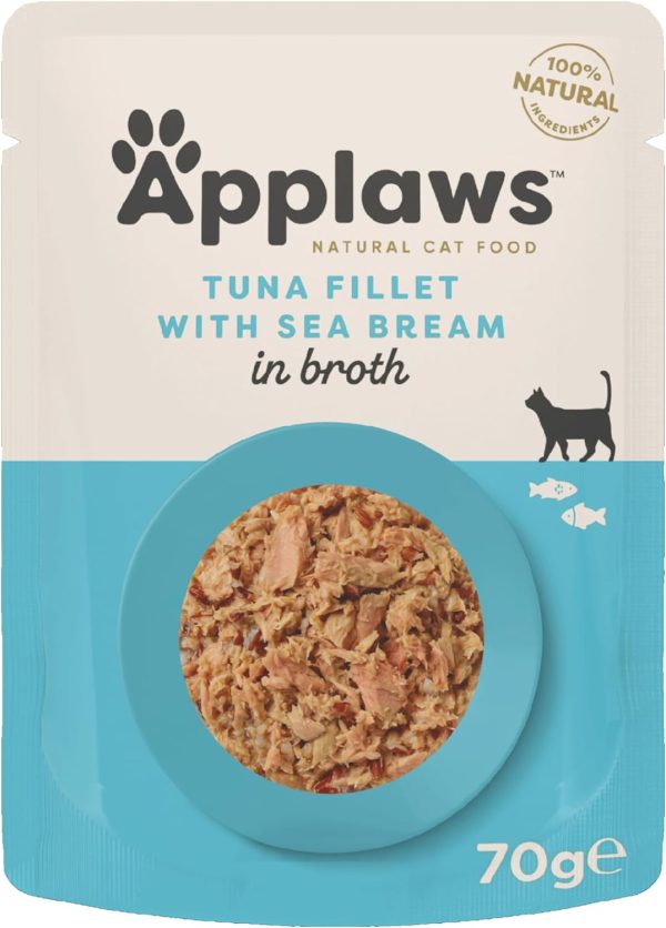 Applaws Cat Pouch Tuna with Seabream 12 x 70g For Sale