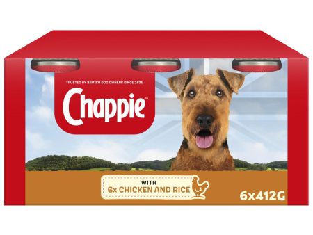 CHAPPIE Dog Cans Chicken & Rice 6 x 412g Fashion