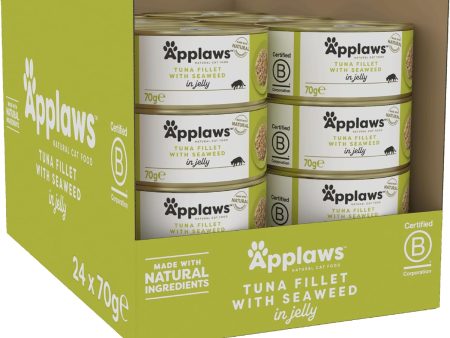 Applaws Cat Tin Tuna & Seaweed in Jelly 70g x 24 Supply