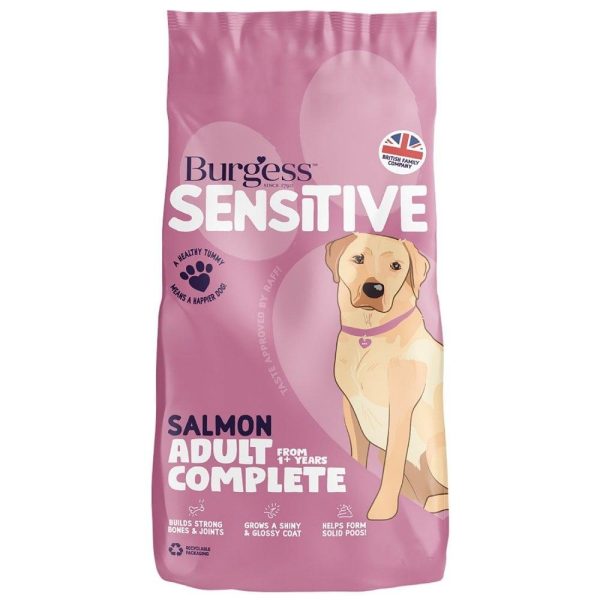 Burgess Sensitive Adult Dog Salmon & Rice 12.5kg Hot on Sale