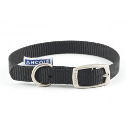 Ancol Nylon Dog Collar Black 20-26cm size 1 on Sale