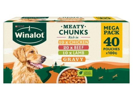 Winalot Perfect Portions Pouch Mixed Chunks in Gravy 40pk 100g For Discount