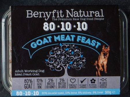 Benyfit Natural 80.10.10 Goat Meat Feast, 500g (Raw Frozen) on Sale