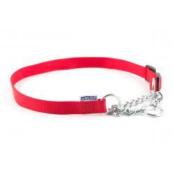 Ancol Nylon Check Chain Collar Red 50-70cm Size 5-9 50-70cm size5-9 For Discount