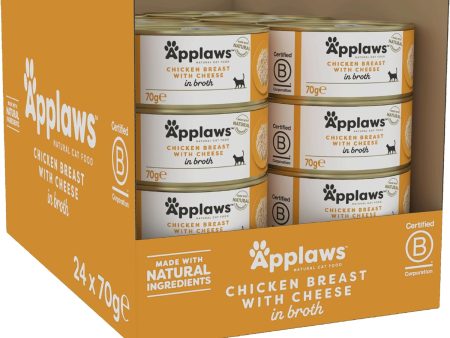 Applaws Cat Chicken & Cheese 70g x 24 For Cheap