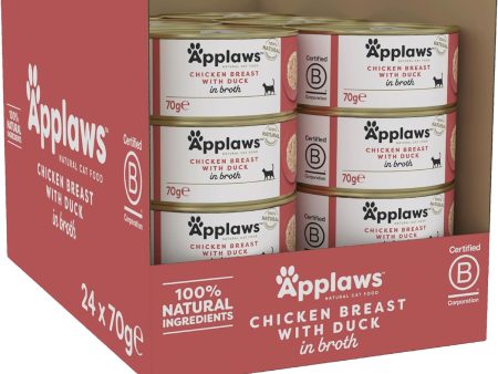 Applaws Cat Tin Chicken & Duck 70g x 24 For Sale