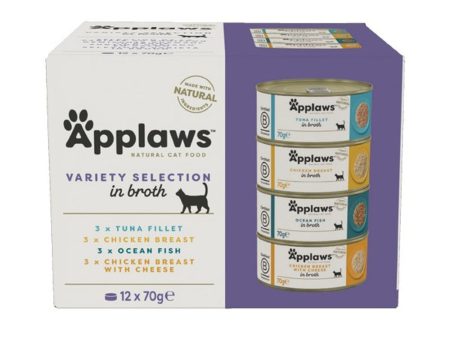 Applaws Cat Tin Mixed Selection in Broth 12 x 70g Online