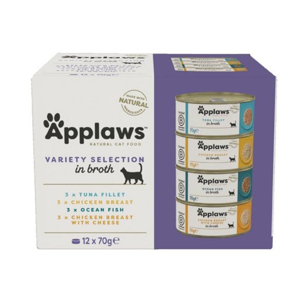 Applaws Cat Tin Mixed Selection in Broth 12 x 70g Online