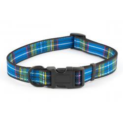 Ancol Adjustable Collar Tartan Blue Large 45-70cm on Sale