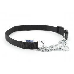 Ancol Nylon Check Chain Collar Black 45-60cm Size 4-7 45-60cm on Sale